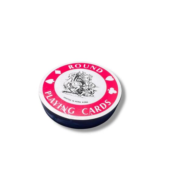 New Vintage Round Playing Cards Deck - Hong Kong Print - Earth & Knight Design - Picture 2 of 3